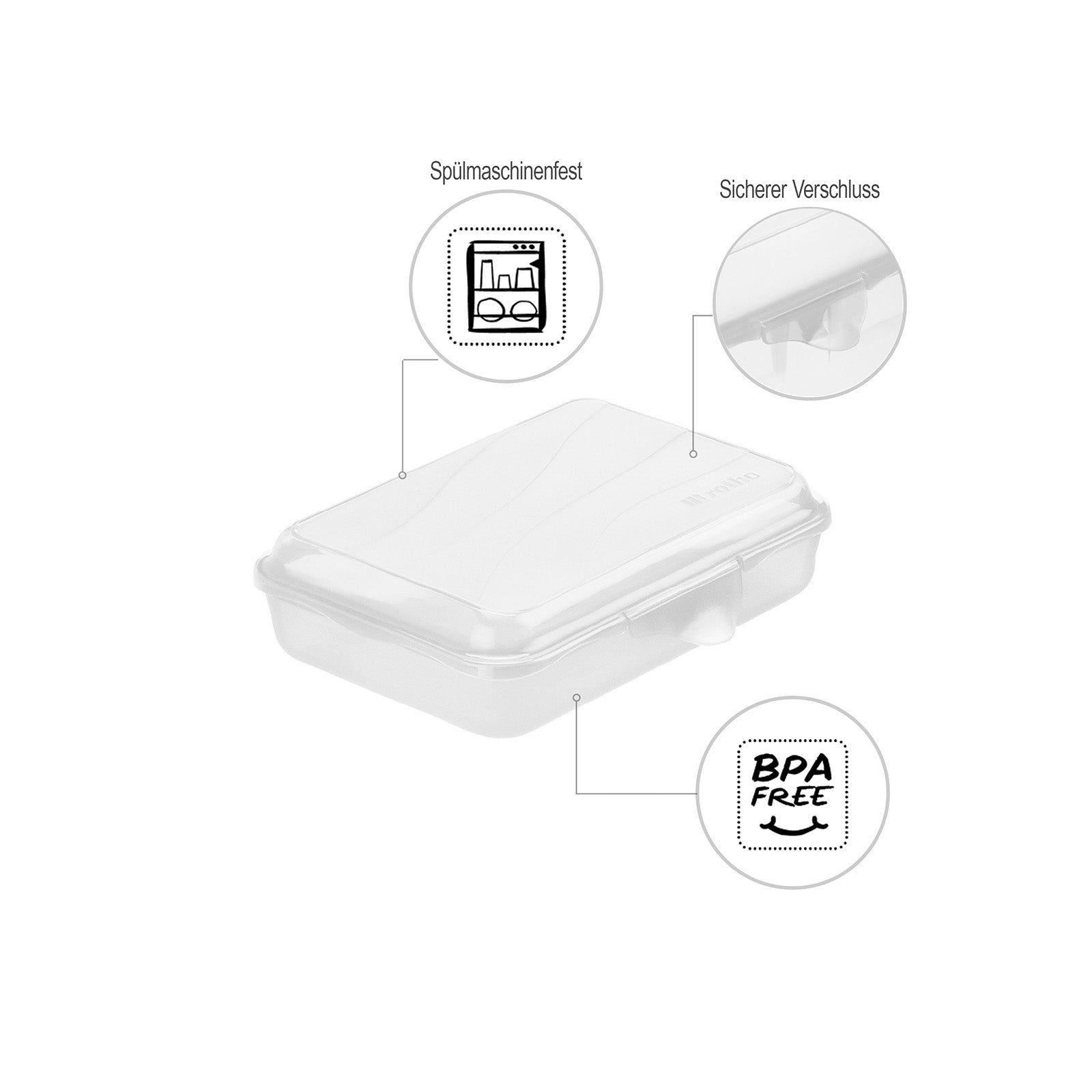 rotho-fun-lunchbox-0-45-l-transparent-brotdose-klein image 5