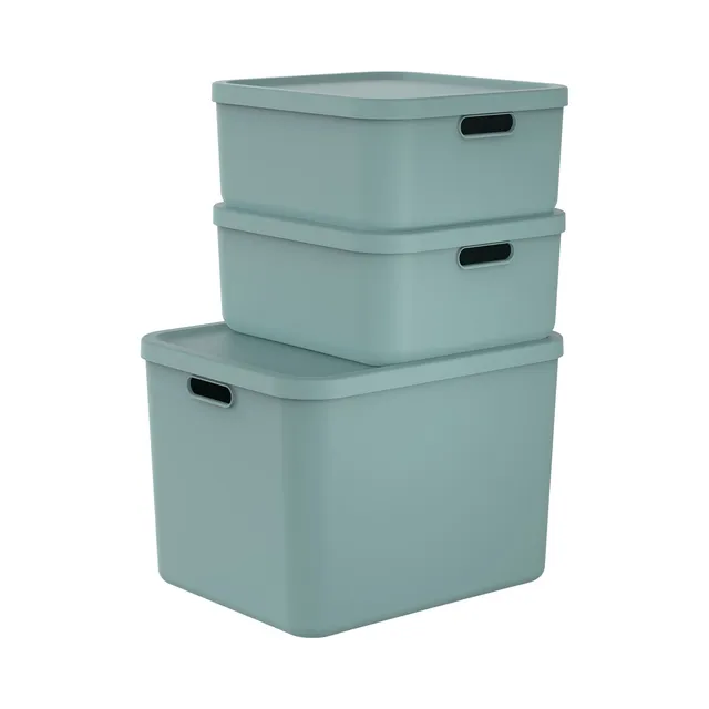 rotho-albula-aufbewahrungsbox-set-3tlg-55l-20l-anthrazit-stapelbar image 1