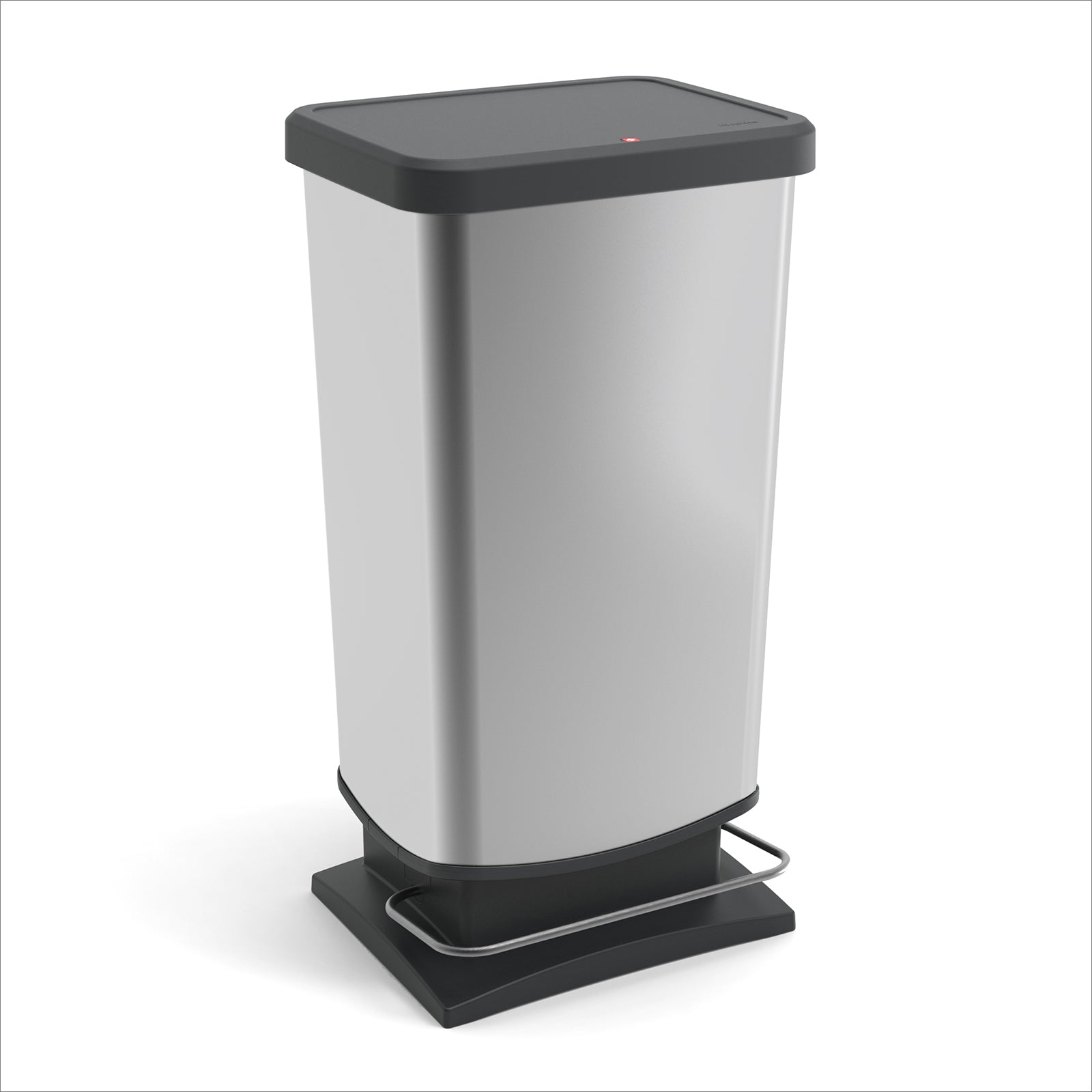 rotho-paso-treteimer-plus-40l-iml-silber-pedaleimer-gro image 1